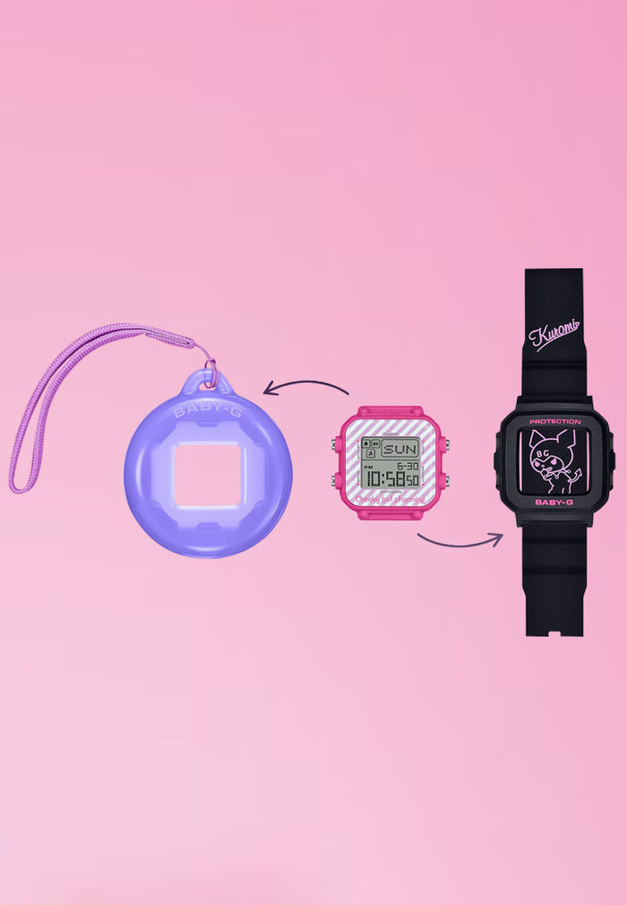 Casio Baby-g PLUS BGD-10KKM-1DR Kuromi Digital Rubber Band Watch For Women-Watch Portal Philippines