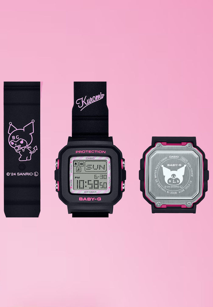 Casio Baby-g PLUS BGD-10KKM-1DR Kuromi Digital Rubber Band Watch For Women-Watch Portal Philippines