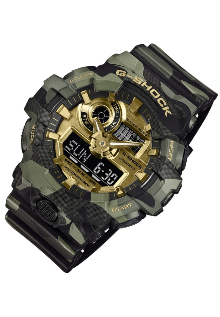 Casio G-shock "Bold Camo & Gold" Digital Analog Rubber Strap Watch for Men GA-700CMG-3ADR-Watch Portal Philippines