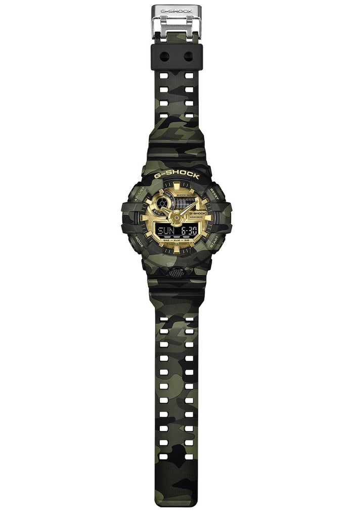 Casio G-shock "Bold Camo & Gold" Digital Analog Rubber Strap Watch for Men GA-700CMG-3ADR-Watch Portal Philippines