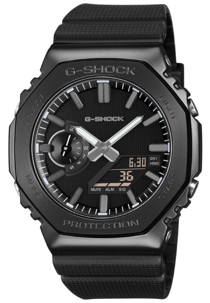 Casio G-shock G-Steel "Luxe Black" Digital Analog Rubber Strap Watch for Men GM-2100LXB-1ADR-Watch Portal Philippines