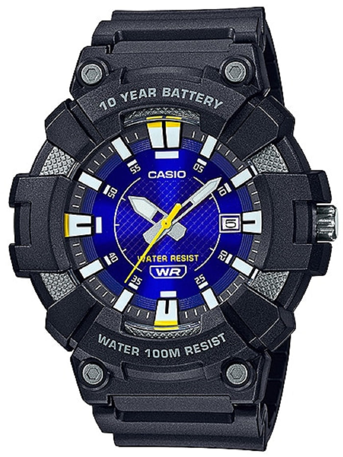 Casio MW-610H-2A Analog Rubber Strap Watch For Men-Watch Portal Philippines