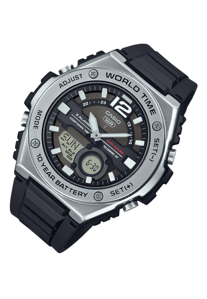 Casio MWQ-100-1A Digital Analog Rubber Strap Watch For Men-Watch Portal Philippines
