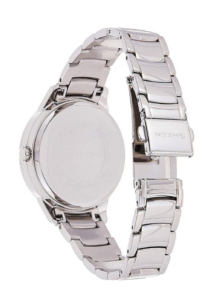 Casio Sheen SHE-3058D-7A Analog Stainless Steel Strap Watch For Women-Watch Portal Philippines
