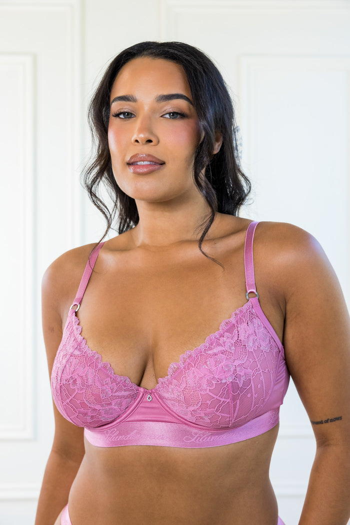 LILUNDERWEAR Casual balconnet Vieux-rose 2.0 - balconnet vue de face