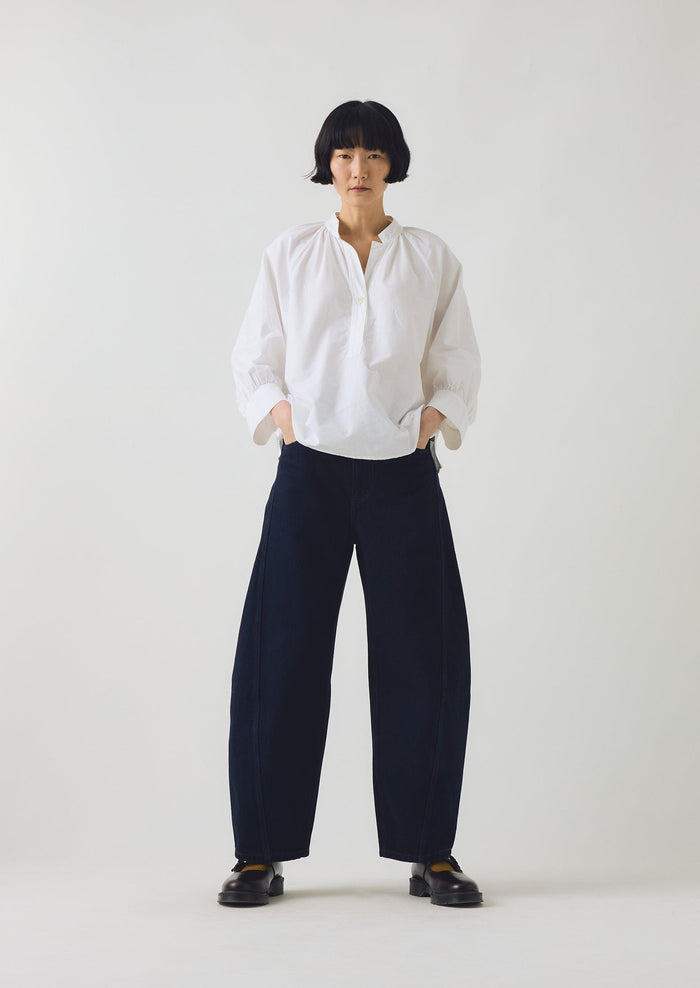 Catrin Cotton Oxford Easy Shirt | White