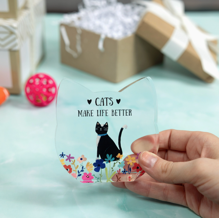 Cats - 3.5" Acrylic Cat Plaque