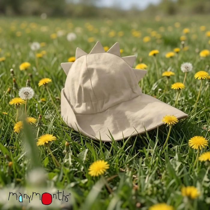 Chapeau de soleil évolutif en chanvre & coton bio Manymonths - DINO Beach dust