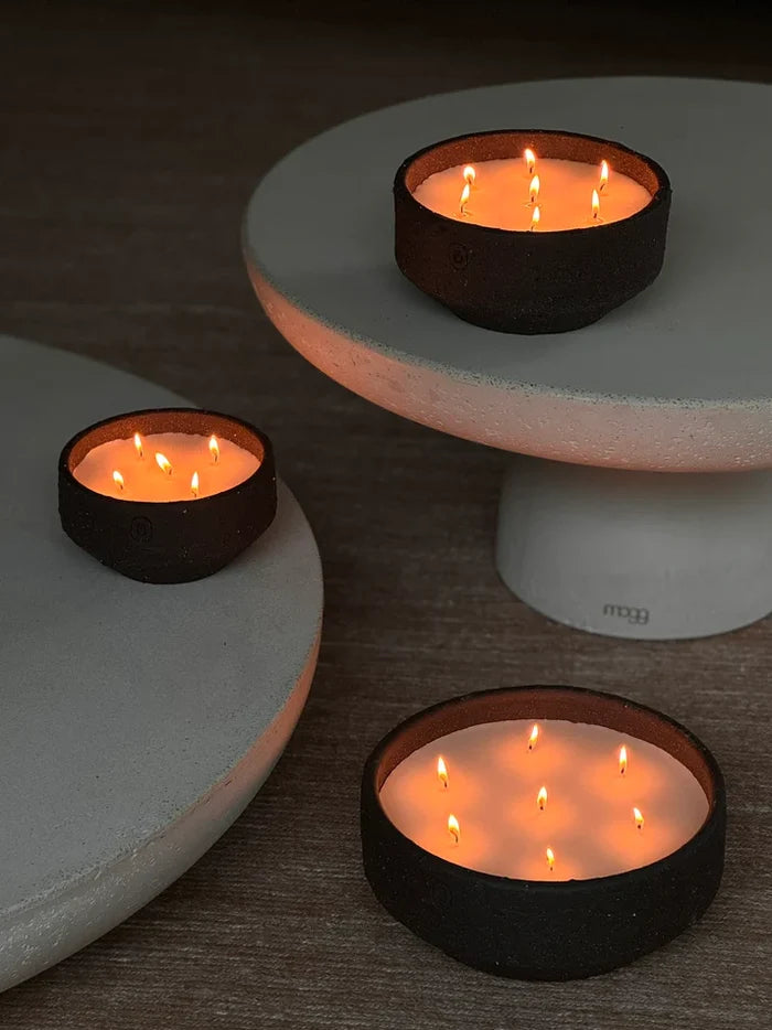 (CHARCOAL BLACK , SMALL) THE BARRO SERIES - OUTDOOR CANDLE
