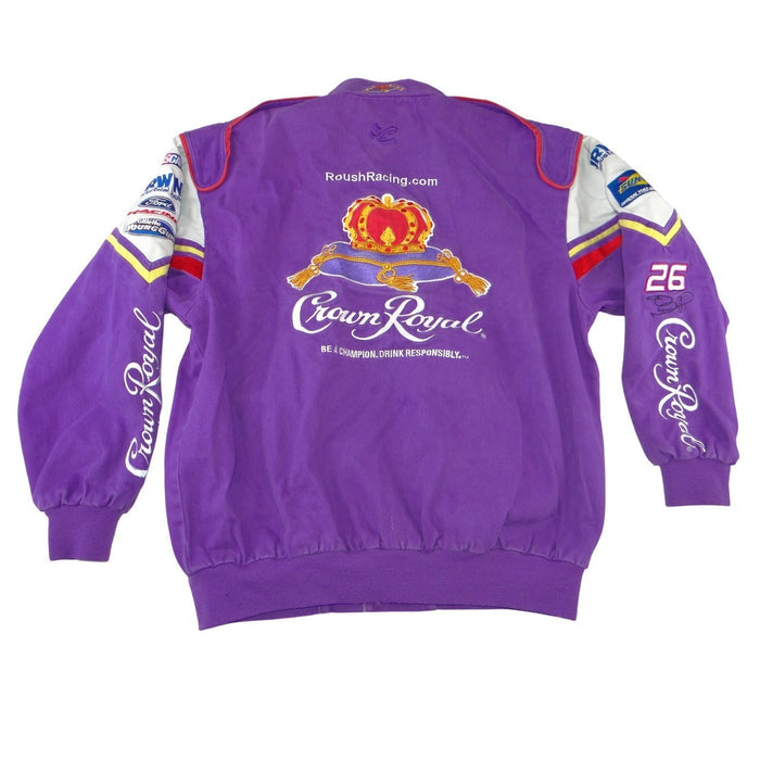 Chase Authentics Crown Royal Roush Racing NASCAR Jacket Jamie McMurray Purple L3