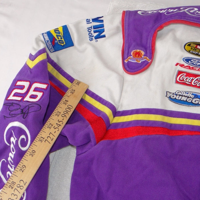 Chase Authentics Crown Royal Roush Racing NASCAR Jacket Jamie McMurray Purple L5