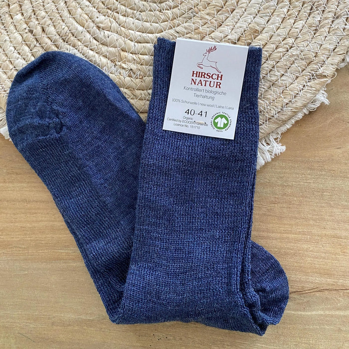 Chaussettes fines en laine Hirsch Natur Adulte