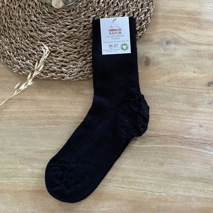 Chaussettes fines en laine Hirsch Natur Adulte