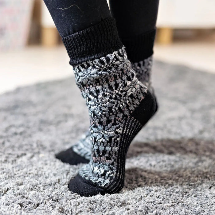 Chaussettes norvégiennes épaisses en laine Hirsch Natur Adulte - Lilinappy