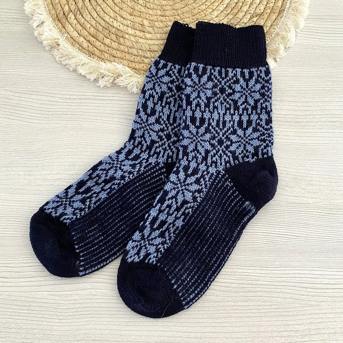 Chaussettes norvégiennes épaisses en laine Hirsch Natur Adulte - Lilinappy