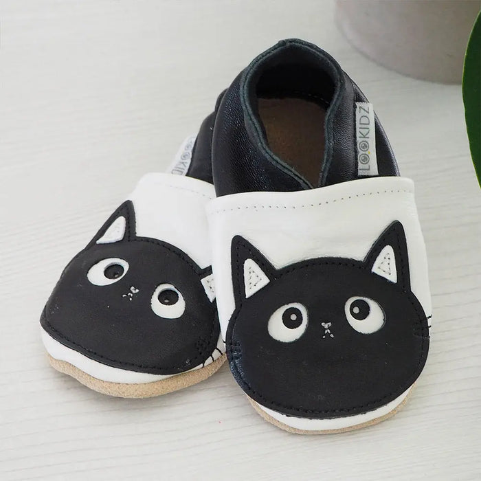 Chaussons en cuir souple Lookidz - 0-6 mois - Lilinappy