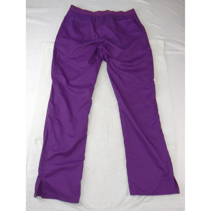 Cherokee Authentic Workwear Purple Scrub Pants Tall Womens L WW105T Eggplant1
