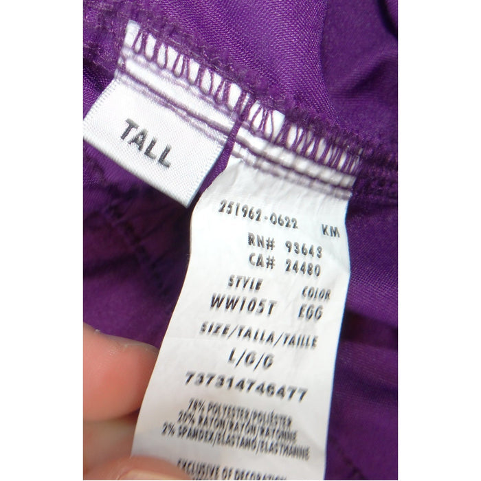 Cherokee Authentic Workwear Purple Scrub Pants Tall Womens L WW105T Eggplant2