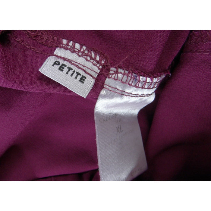 Cherokee Women Magenta Cargo Scrub Pants XL Petite Elastic Waist Medical Uniform2