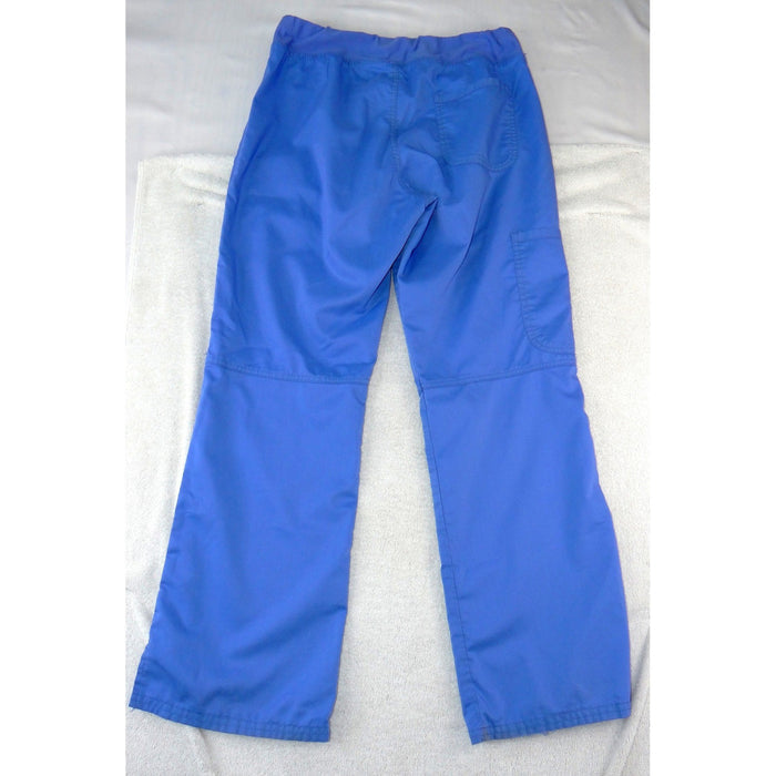 Cherokee Workwear Blue Cargo Scrub Pants WW110P Small Petite Elastic Waist1