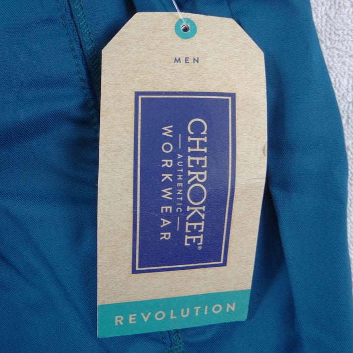 Cherokee Workwear Revolution Mens Scrub Pants Caribbean Blue Small Short2
