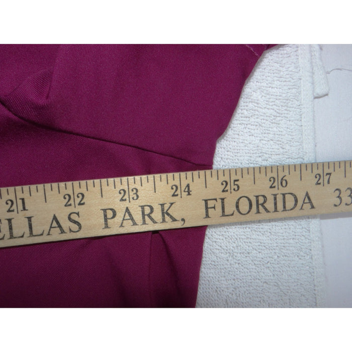 Cherokee Workwear Revolution Scrub Top XL Wine Burgundy V Neck Stretch 34014