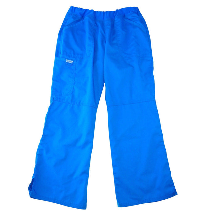 Cherokee Workwear Royal Blue Cargo Scrub Pants WW110P Womens Medium Petite0