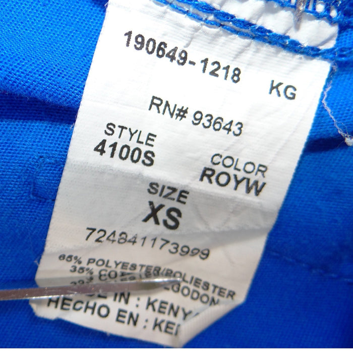 Cherokee Workwear Royal Blue Drawstring Cargo Scrub Pants  XS1