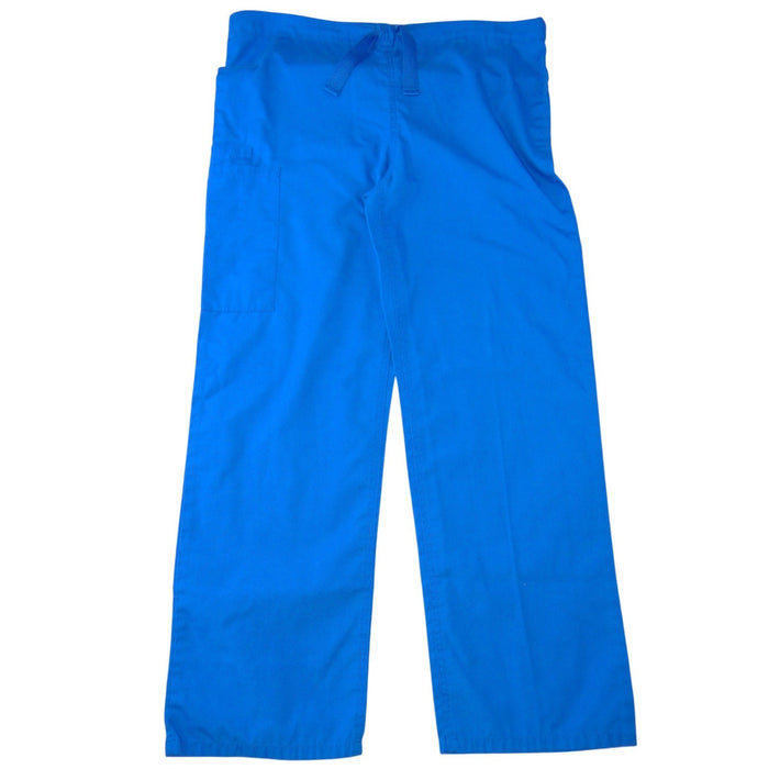Cherokee Workwear Scrub Pants Royal Blue Unisex XS Drawstring Cargo Pockets0