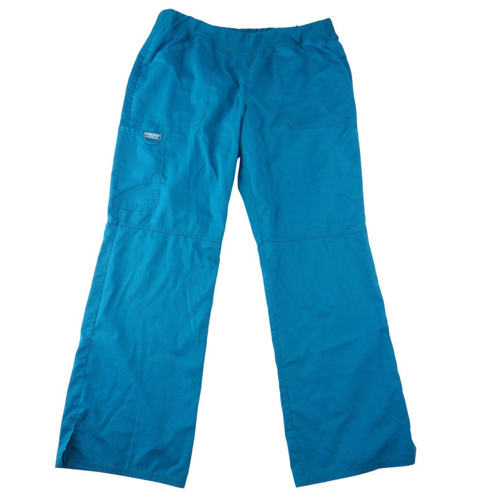 Cherokee Workwear Women Caribbean Blue Scrub Pants Cargo D Ring Large Tall0