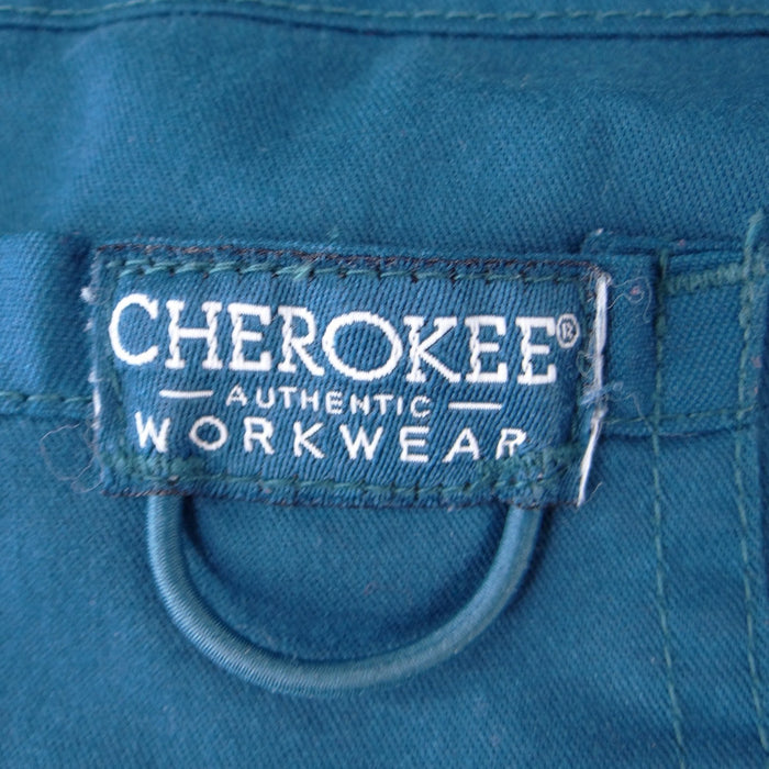Cherokee Workwear Women Caribbean Blue Scrub Pants Cargo D Ring Large Tall3