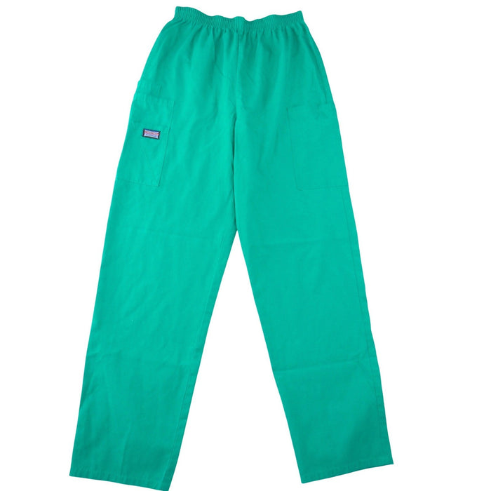 Cherokee Workwear Womens Green Elastic Waist Cargo Scrub Pants XS0