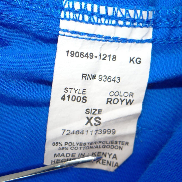 Cherokee Workwear Womens Royal Blue Scrub Pants Drawstring Cargo XS Petite1