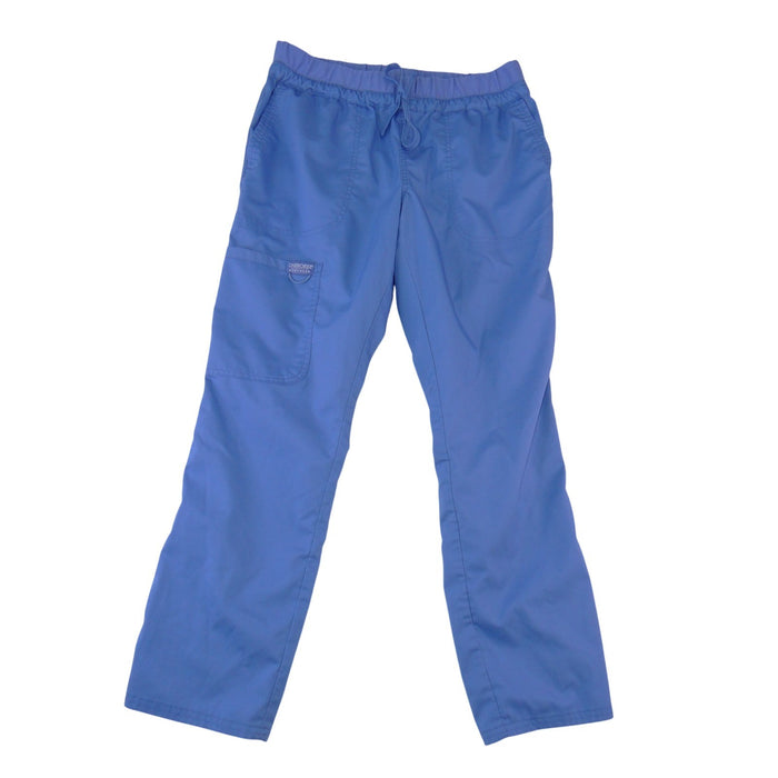 Cherokee Workwear WW105P Scrub Pants Ciel Blue Womens Medium Petite Cargo Pocket0