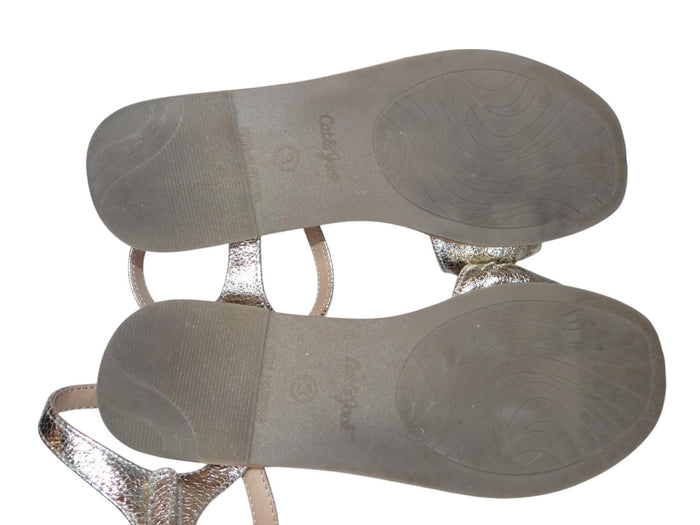 Chic Gold Metallic Bow Sandals7