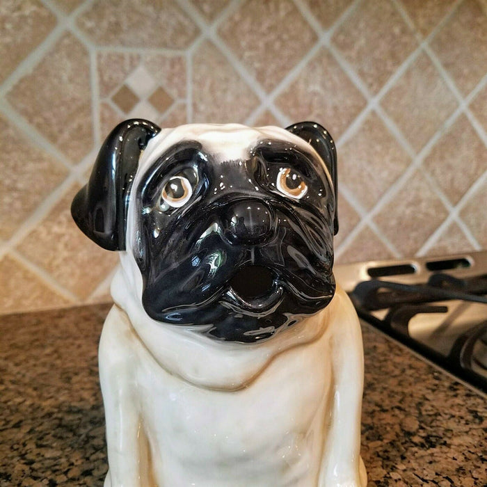 Chinese Pug Teapot Carlin Dog Animal Tea Pot Blue Sky Heather Goldminc Ceramics