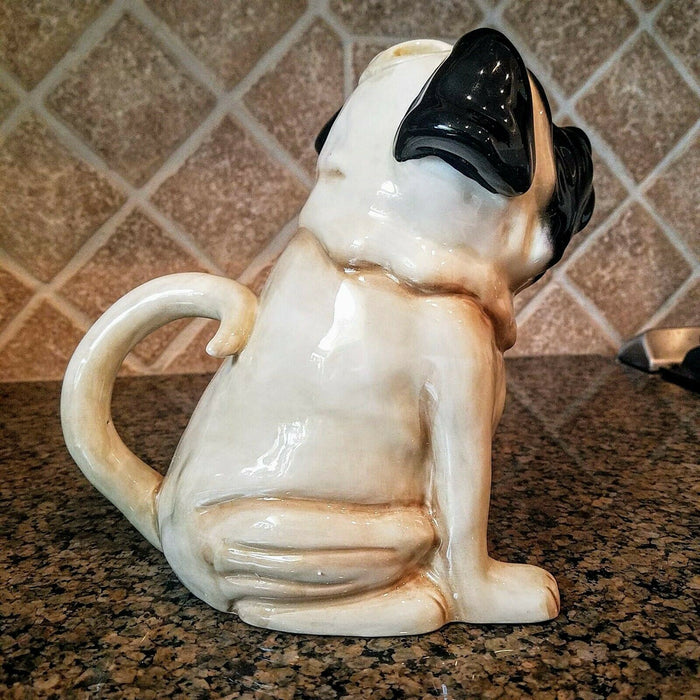 Chinese Pug Teapot Carlin Dog Animal Tea Pot Blue Sky Heather Goldminc Ceramics