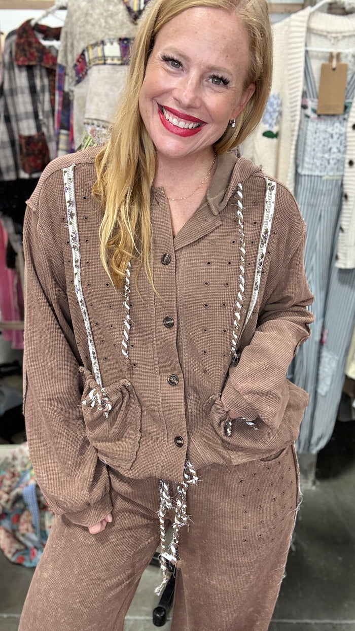 Chocolate Dreams Button Up & Jogger