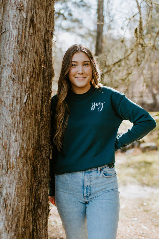 Choose Joy {Embroidered Crewneck Fleece}