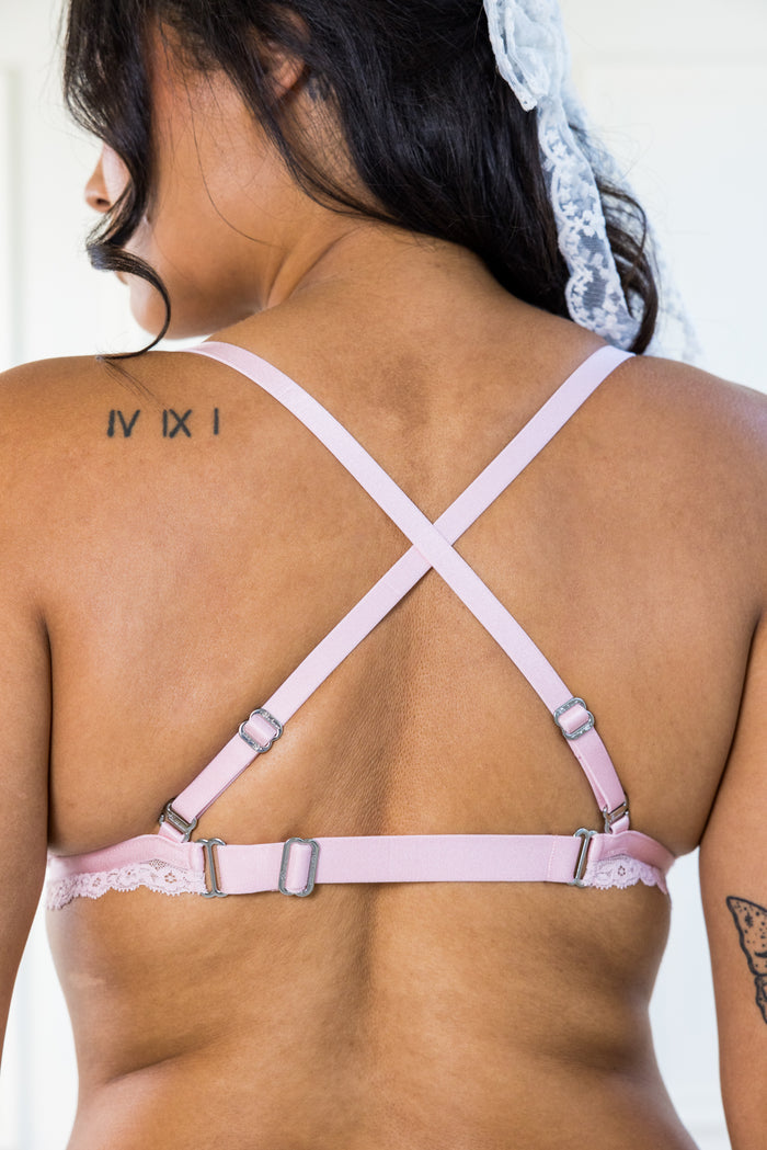 LILUNDERWEAR Clara Bralette Rose - bralette vue ensemble