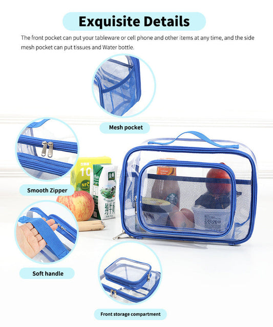 Clear PVC Tote Bag with Handle – Transparent Organizer Bag