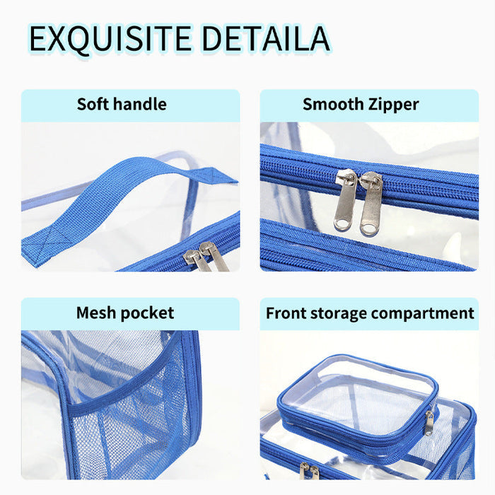 Clear PVC Tote Bag with Handle – Transparent Organizer Bag