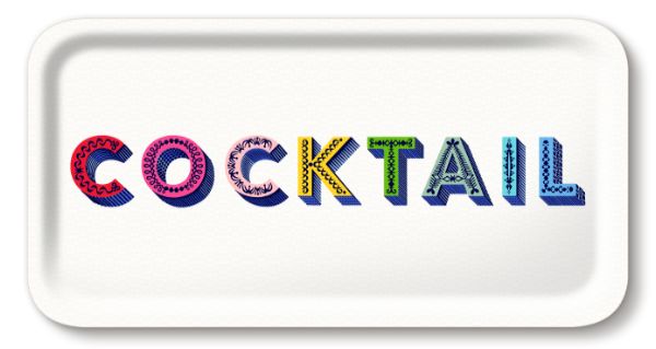 COCKTAIL TRAY, MULTICOLOR