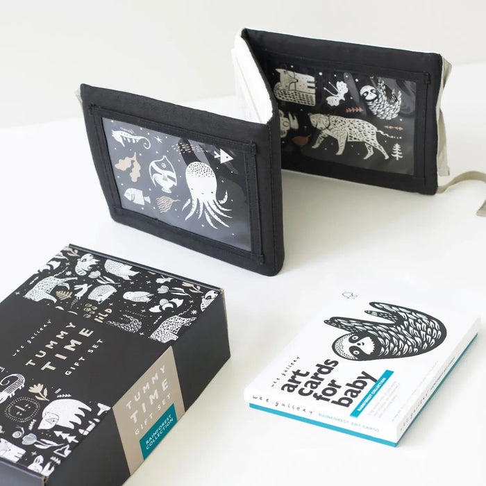 Coffret Cadeau support & cartes contrastées Wee Gallery - Rainforest
