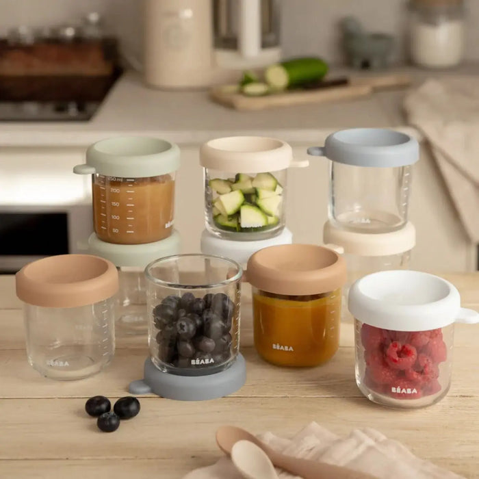 Coffret de 10 portions en verre Béaba 250ml – Natural Color Mix