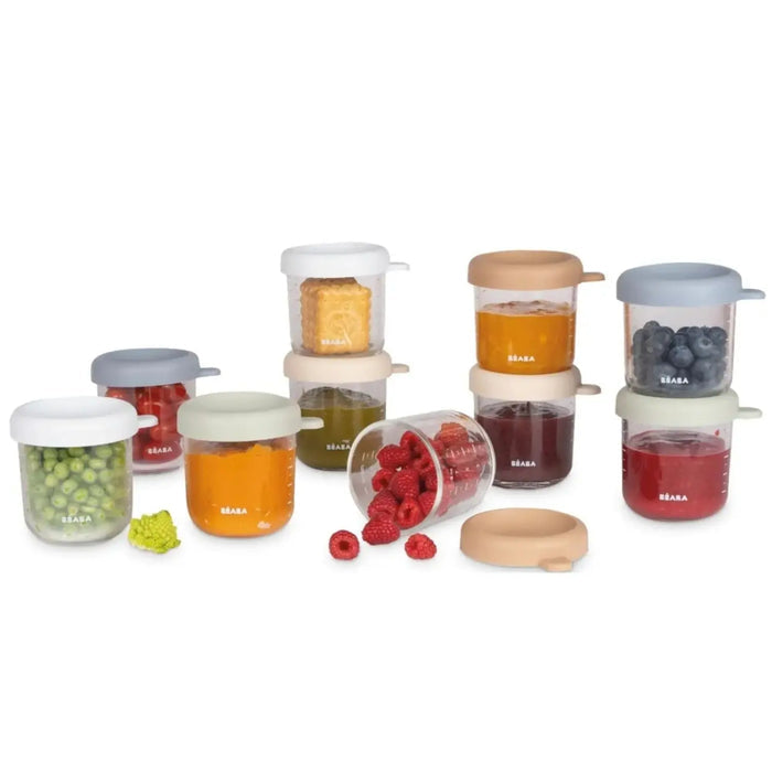 Coffret de 10 portions en verre Béaba 250ml – Natural Color Mix