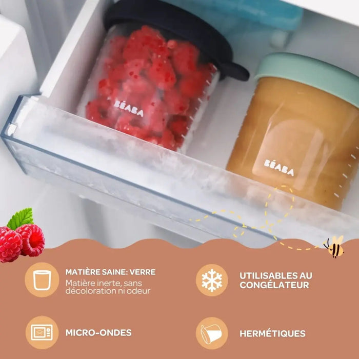 Coffret de 10 portions en verre Béaba 250ml – Natural Color Mix