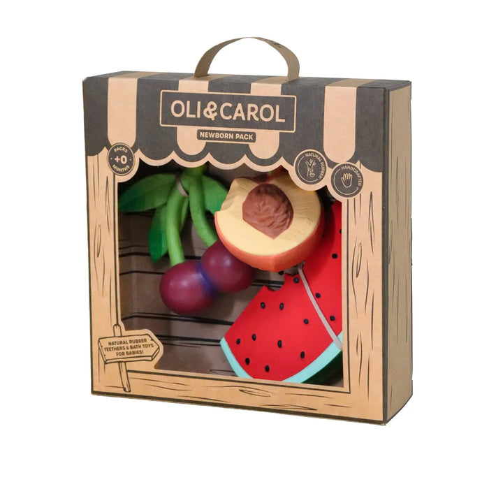 Coffret naissance Fruit Salad Oli&Carol – 3 jouets de dentition