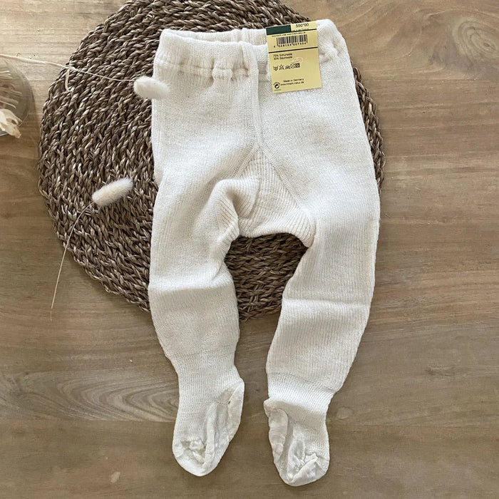 Collants en laine et coton bio Hirsch Natur – Coloris Naturel