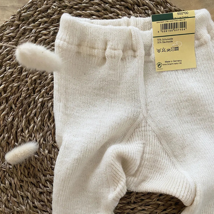 Collant en laine et coton bio Hirsch Natur – Coloris Naturel